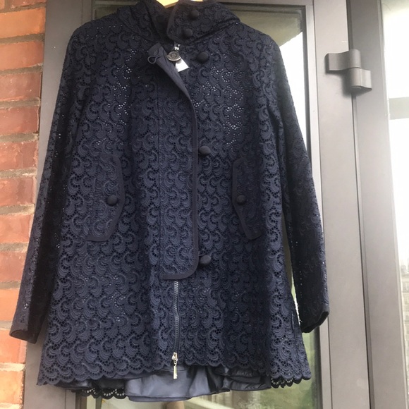 Moncler jacket elegant lace in dark blue - Picture 2 of 8